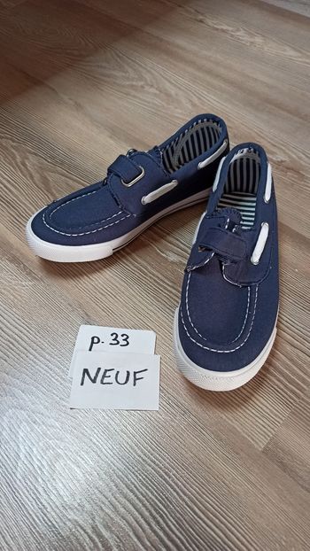 Mocassin chaussures garçon 33 marine neuve