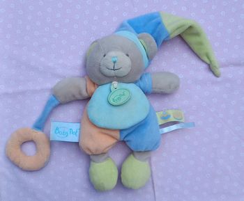 Doudou peluche ours pantin gourmandise - Baby Nat
