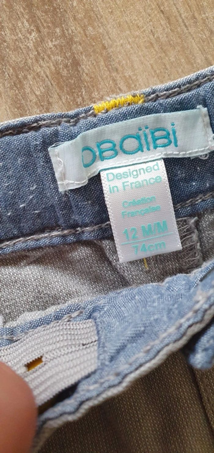 Pantalon 12mois garçon 74cm Obaïbi - photo numéro 2
