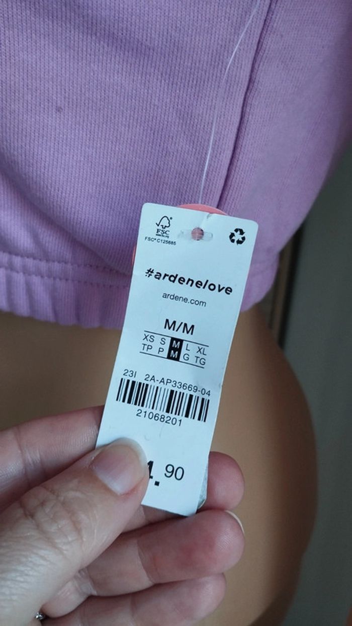 Top haut court rose femme taille m ardene - photo numéro 6