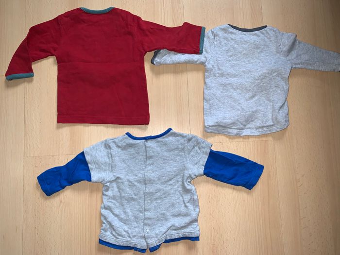 Lot de 3 t shirts manches longues taille 3 mois - photo numéro 2