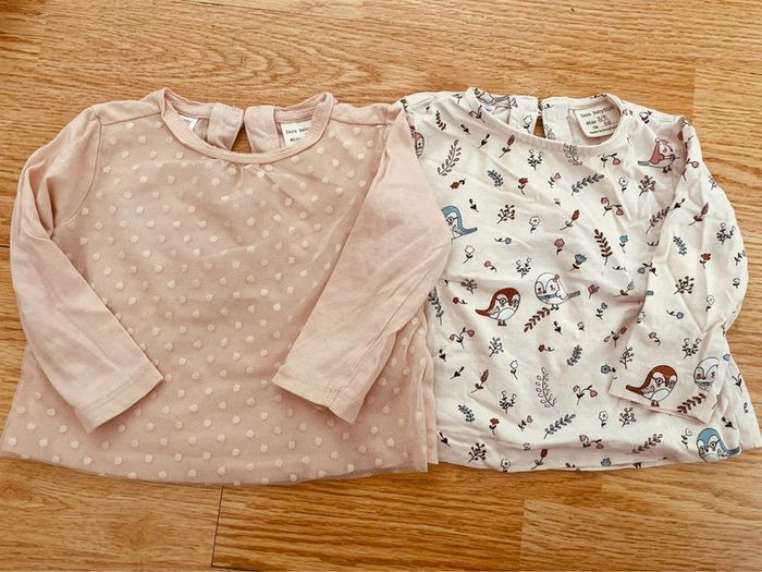 Lot de deux jolies tee shirts zara baby girl