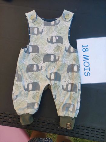 Salopette éléphant mc 18 mois mec