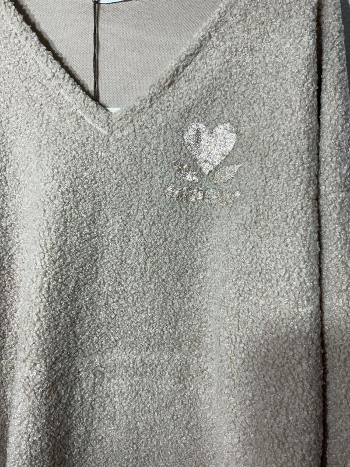 Pull pilou « Amour » femme taille unique (38-44)- nos- neuf avec étiquette - photo numéro 2