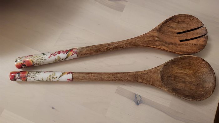 set de saladier de bois de mangue - photo numéro 2