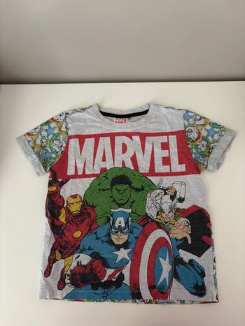 T shirt manche courte garçon - Taille 7-8 ans - Marvel