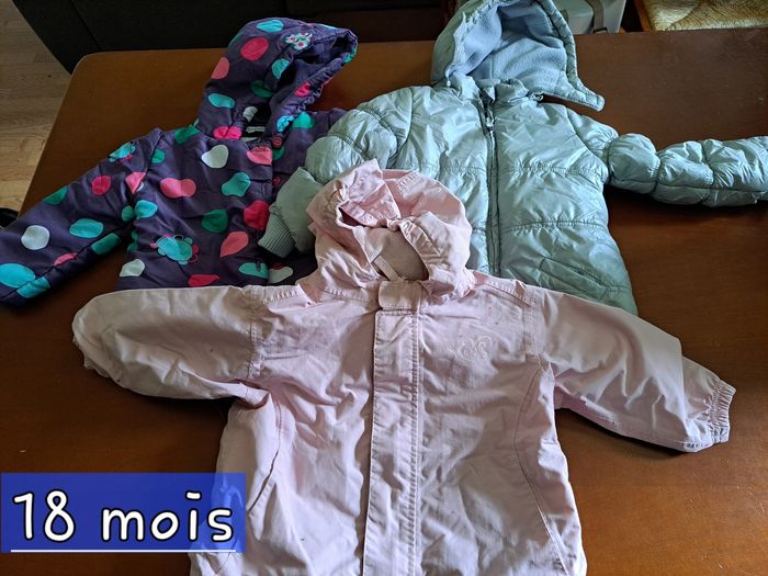 Lot vestes hiver fille 18 mois