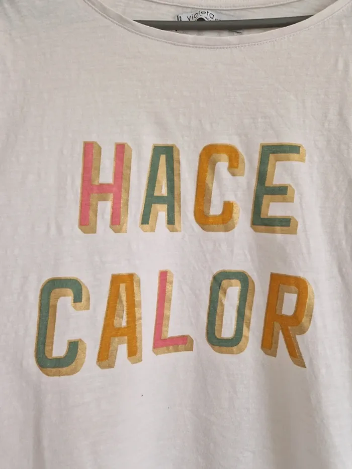 Tee-shirt blanc imprimé coloré - photo numéro 4