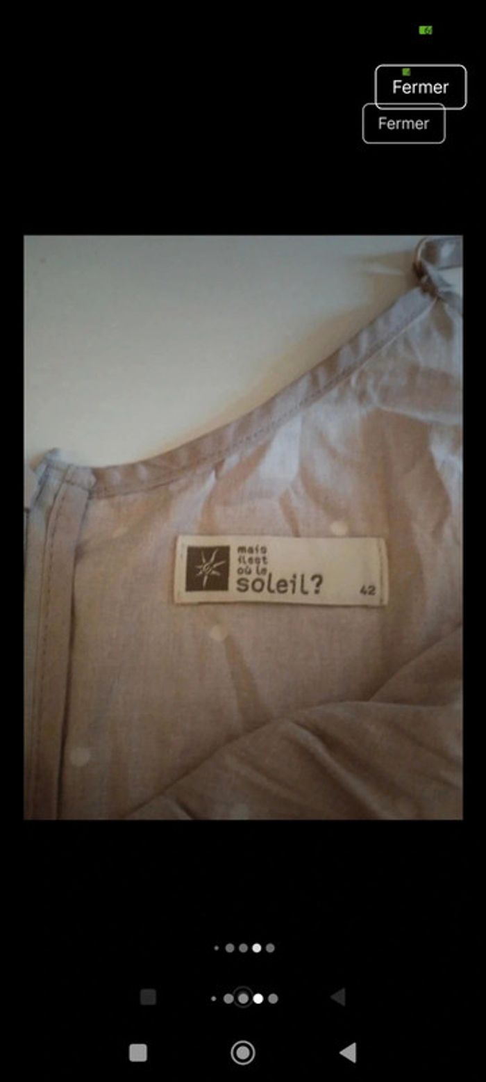 Robe femme Mais il est où le soleil taille 42 bustier noué sur le devant rétro vintage - photo numéro 6
