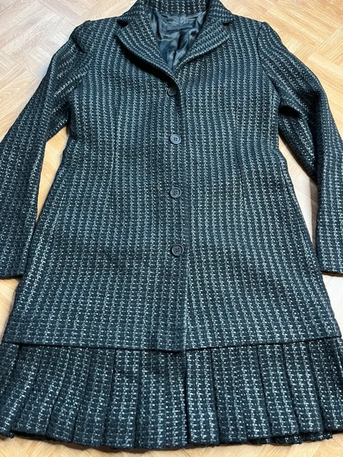 Veste longue plissée Loubarok LBK – 100% laine – vintage rare (NEUF) - photo numéro 2