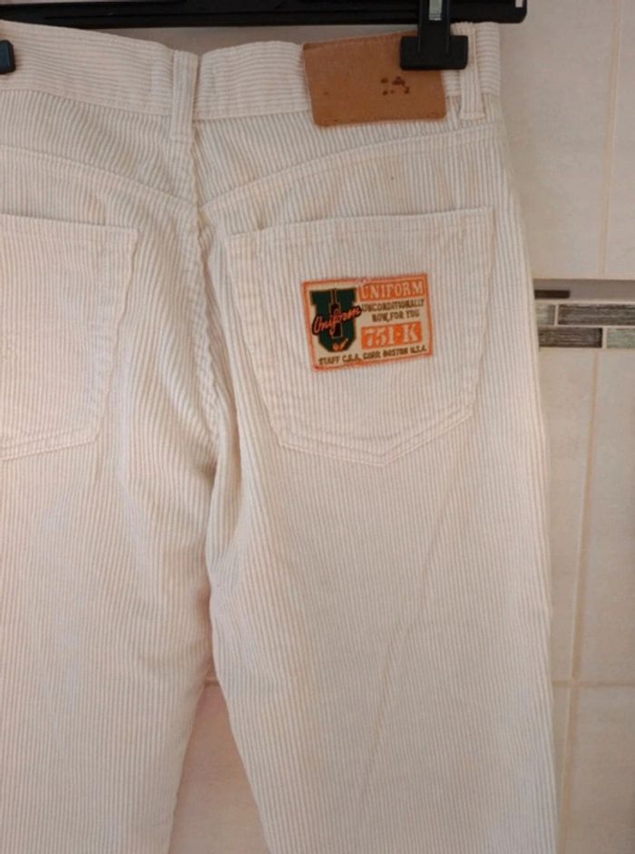 Jeans vintage velours côtelé 100% coton  Uniform t.38 taille haute - photo numéro 3