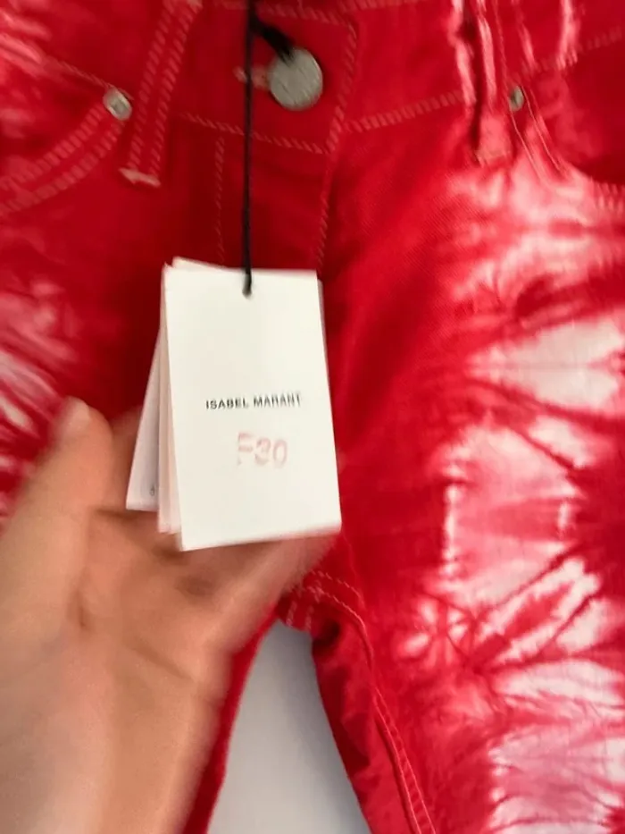 Pantalon rouge Isabel Marant - photo numéro 4