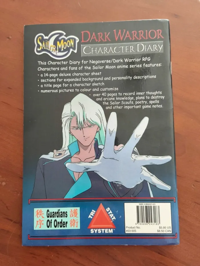 Livret sailor moon dark warrior character diary vierge - photo numéro 2