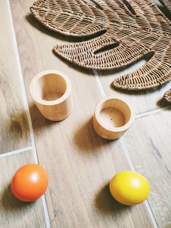 🔴Jeu d'emboîtement avec formes en bois perception dimensionnelle marque Nature et découvertes JB781 - photo numéro 3