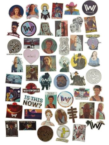 Set 50 stickers autocollants Westworld