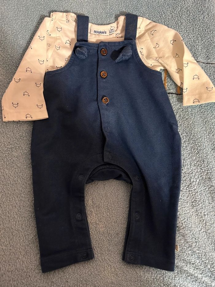 Ensemble salopette 3 mois noukie’s neuf