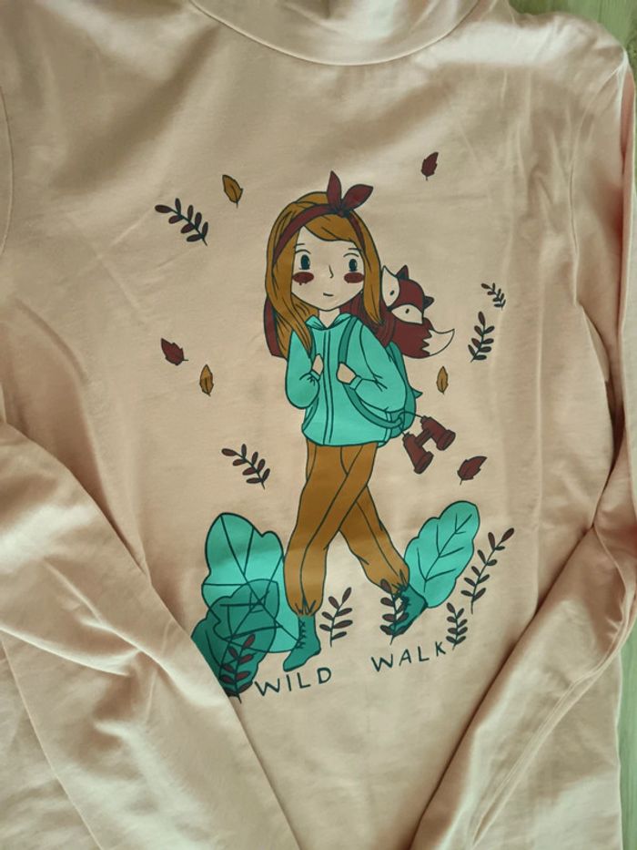 Tee shirt col roulé taille 14 ans - photo numéro 2