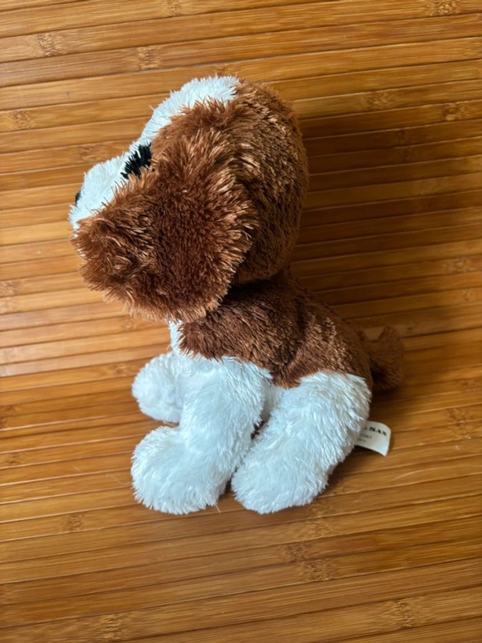 Doudou chien blanc marron noir max & sax - photo numéro 2