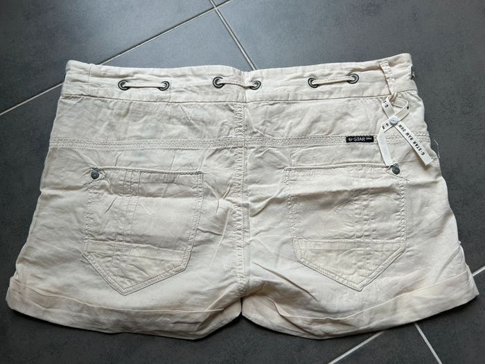 Short tissu léger couleur crème femme taille 37 G-star - photo numéro 12