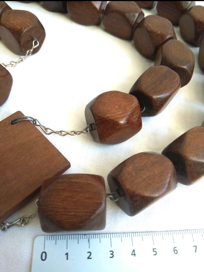 Croix chapelet ancien en bois grande dimension - photo numéro 2