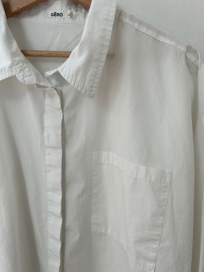 Chemise blanche gemo  été manches 3/4 - coton gemo taille 40 - photo numéro 3