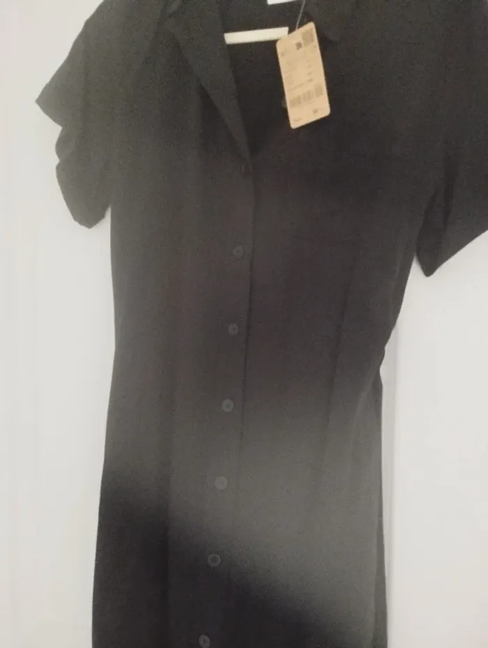 Robe chemise Promod noire taille 36 - photo numéro 2