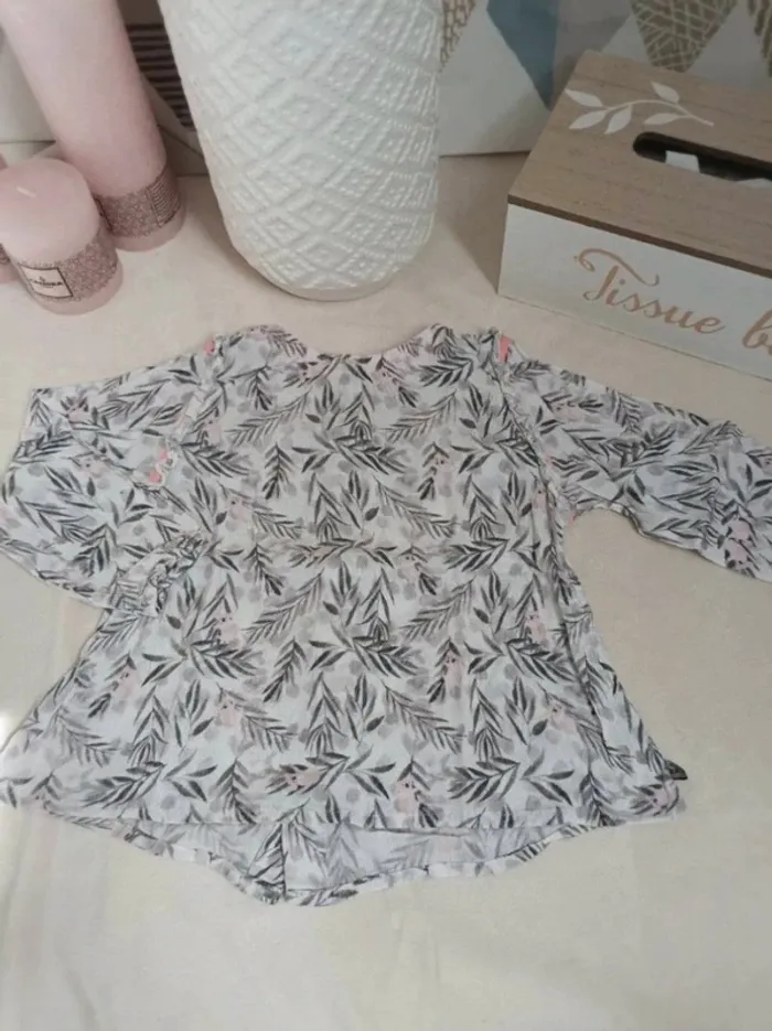 Magnifique blouse manches longues légère IKKS fille 24 mois