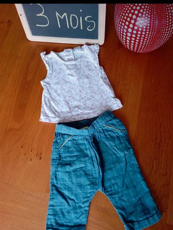 Ensemble Tape à l oeil et Petit Kimbaloo taille 3 mois en très bon état