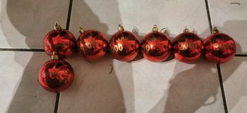 Boules rouges et doré