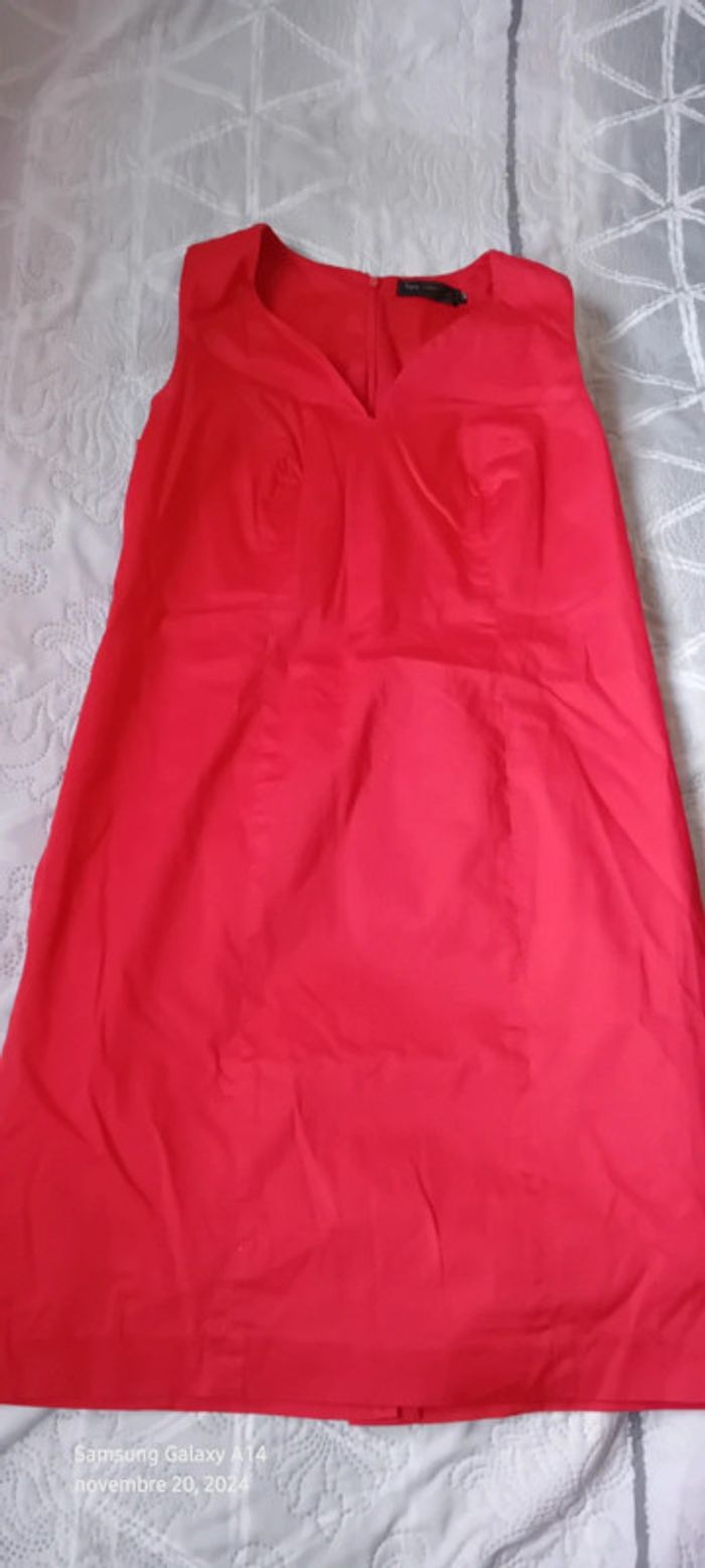 Robe chic rouge décolleté V femme 42 bon prix collection - photo numéro 8