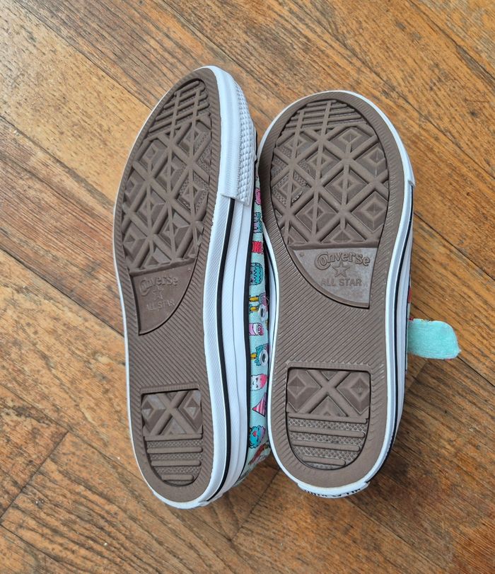 Converse Chuck Taylor basse fille bleu clair motif glaces taille 33.5 - photo numéro 6