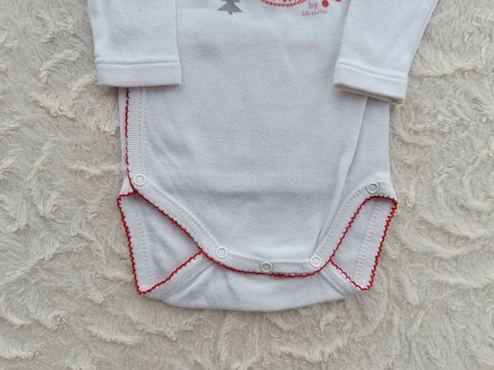Lot de 2 bodies croisés manches longues Fille 3 mois Minnie Noël Absorba 100% coton - photo numéro 10