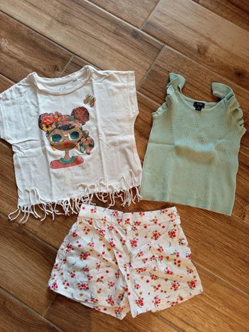 Ensemble 4 ans : short liberty + 2 top
