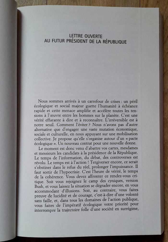 Nicolas Hulot - pour un pacte ecologique - photo numéro 5
