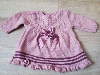 🌴 Robe en laine style vintage lilas violet taille 3 mois