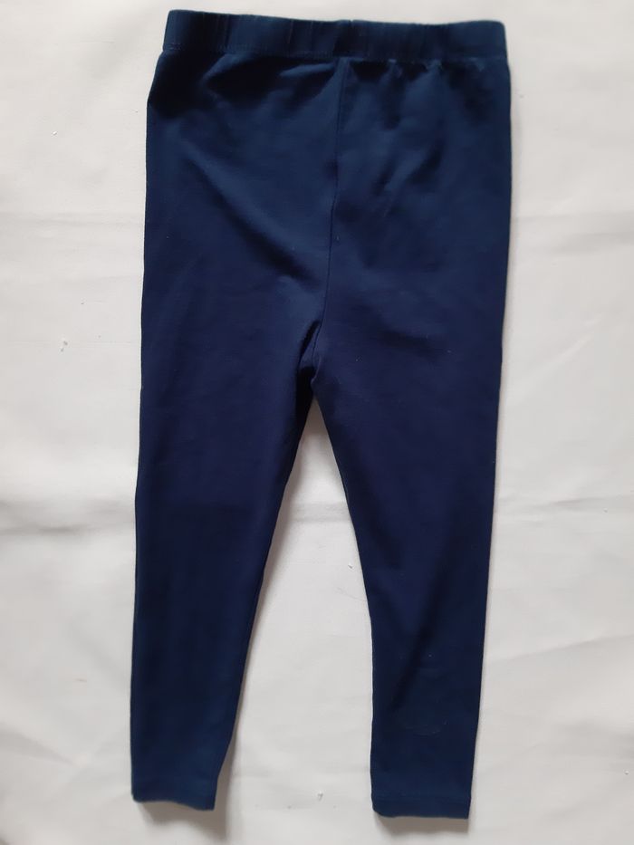 legging bleu marine fille - 3 ans - photo numéro 4