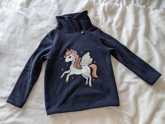 Sweat polaire bleu marine licorne - 110 - C&A