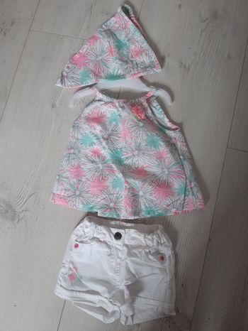Ensemble short + débardeur + fichu