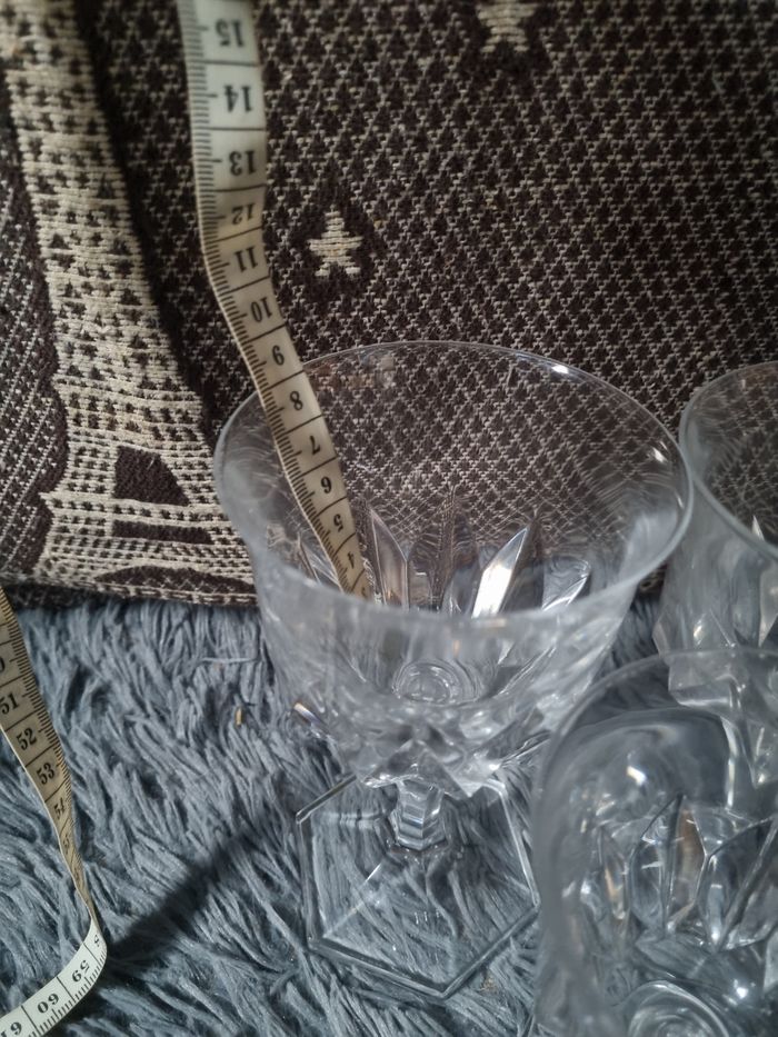 Ensemble de verres à pieds 6 pièces Cristal sculpté - photo numéro 5