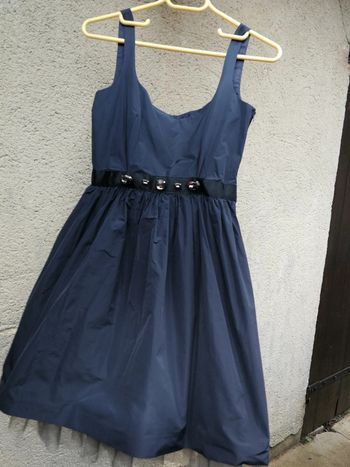 Robe de soirée gris anthracite tuile et strass