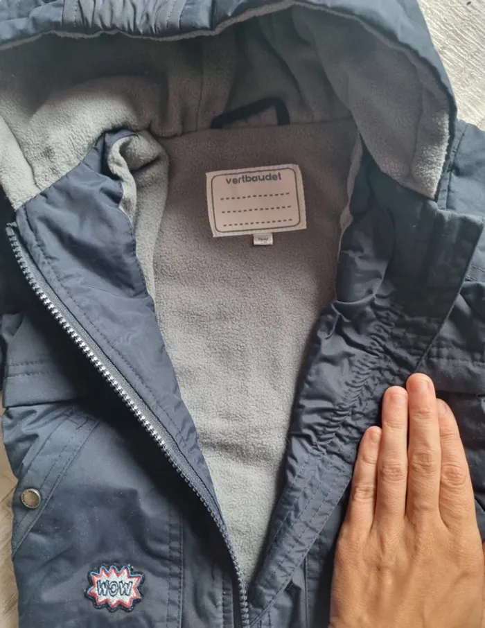 Parka vertbaudet intérieure polaire 12 mois garçon - photo numéro 3