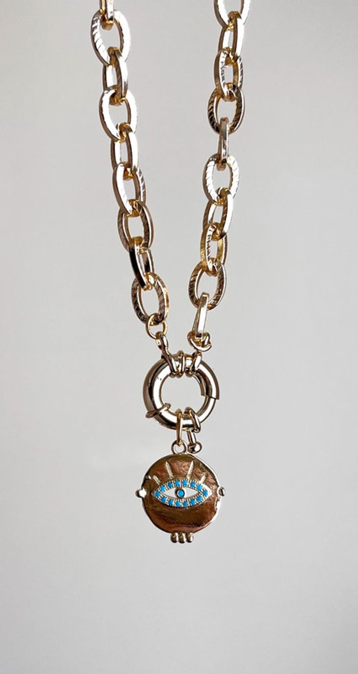Collier gros maillons fermoir bijou - photo numéro 3