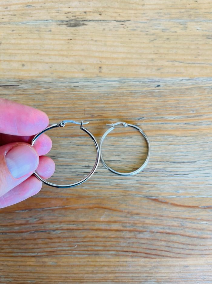 Boucles d’oreilles créoles 36 mm - photo numéro 2