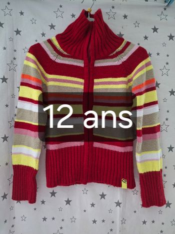Veste zippée multicolore col montant 12 ans Blue
Bon état ni trous ni tache