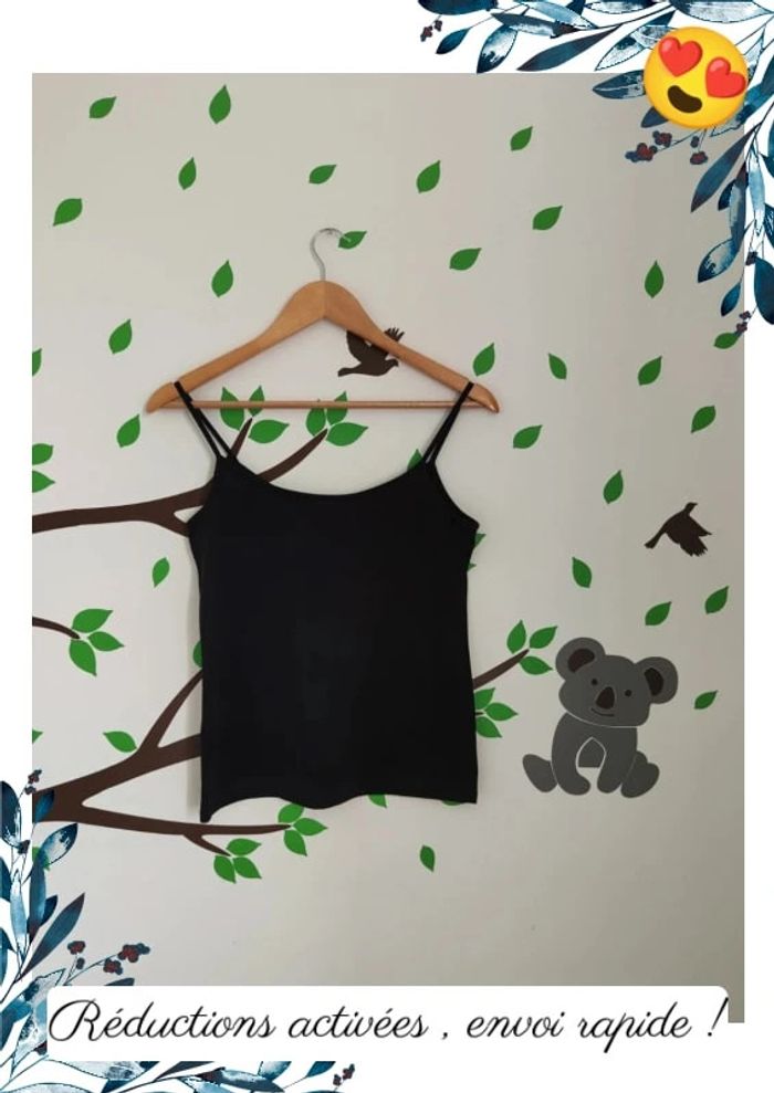 Débardeur noir léger femme 42/44