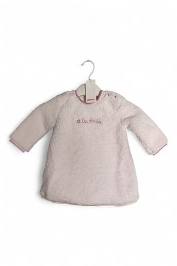 Robe en polaire Catimini NEUVE - 6 mois (68cm) - Crème & Rose