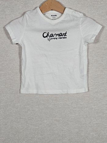 T-shirt manche courte kiabi  12 mois 74 cm 
