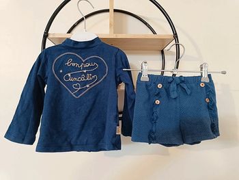 18 mois ensemble teeshirt et short ( enseigne diverses)