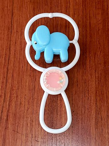 hochet éléphant - vintage