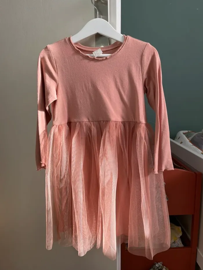 Robe H&M vieux rose 2/3 ans
